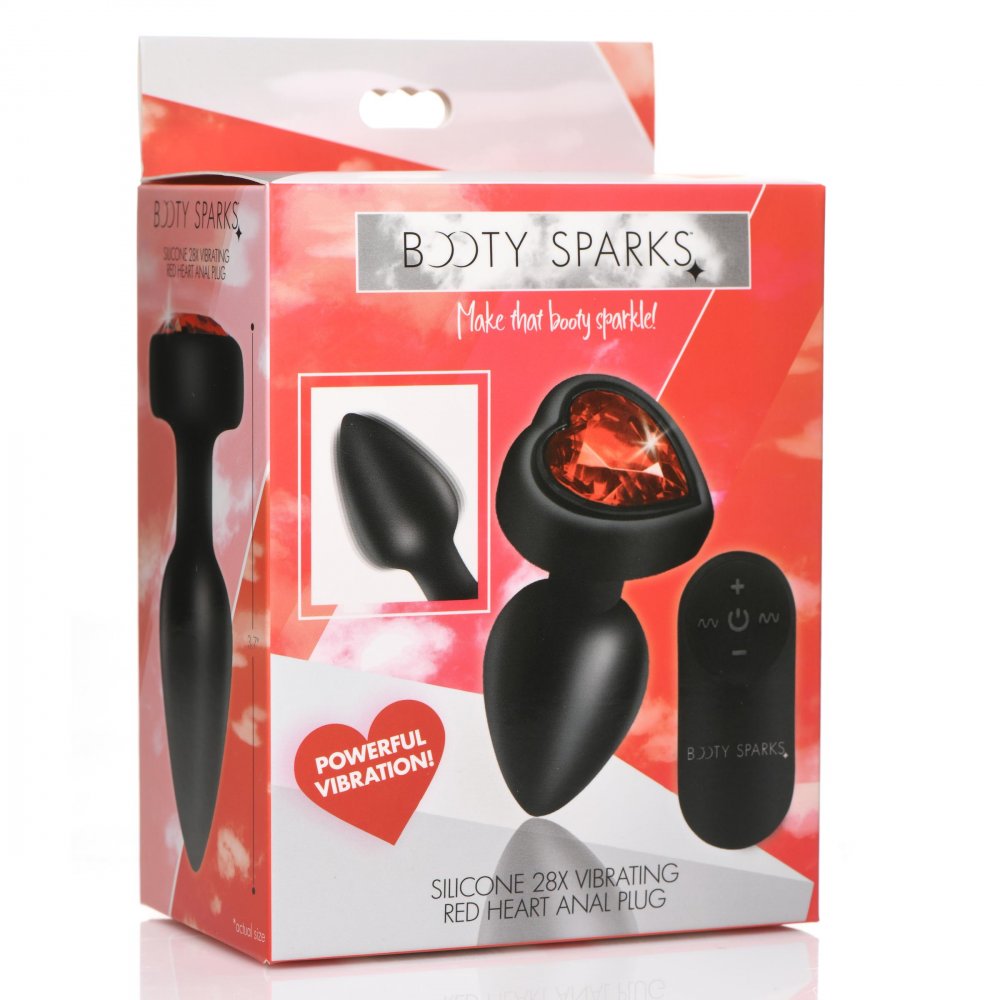 Amour Rouge Petite: Vibrating Silicone Heart Plug with Remote