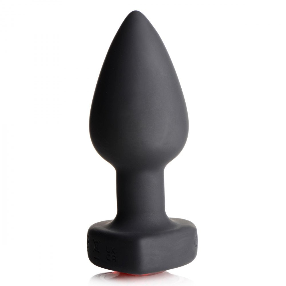 Amour Rouge Petite: Vibrating Silicone Heart Plug with Remote