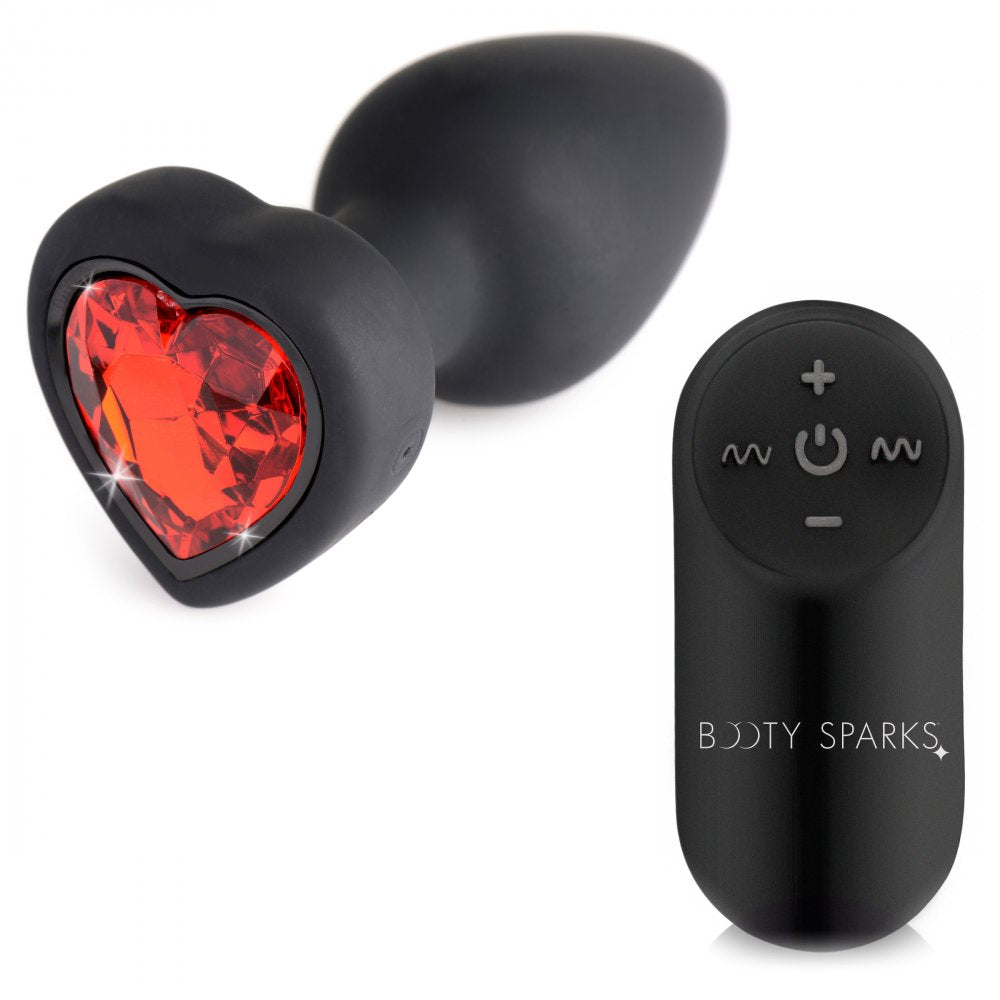 Amour Rouge Petite: Vibrating Silicone Heart Plug with Remote