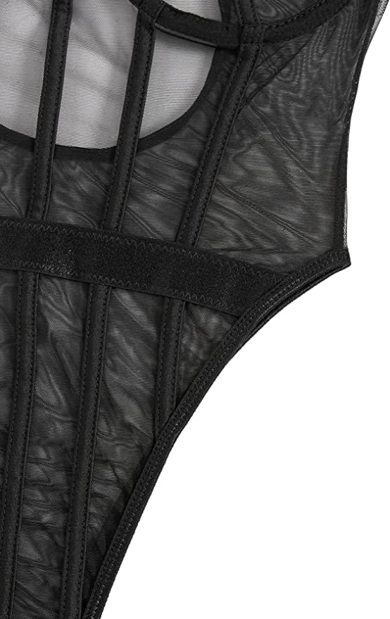 Eclipse Verona: Sheer Corset Bodysuit