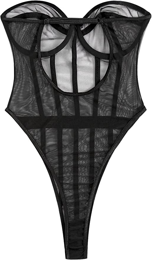 Eclipse Verona: Sheer Corset Bodysuit